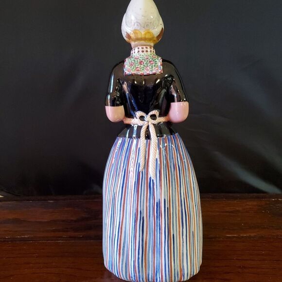 Vintage Holland Pottery Dutch Girl Decanter Bottle - Picture 6 of 14